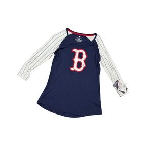 Boston Red Sox Fanatics Women's Baseball T-Shirt Long Sleeve Raglan‎ S
